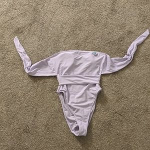 Strapless one piece swimsuit